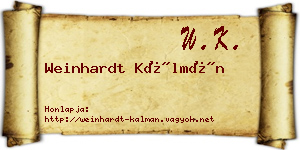 Weinhardt Kálmán névjegykártya