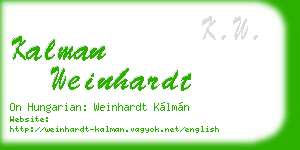 kalman weinhardt business card